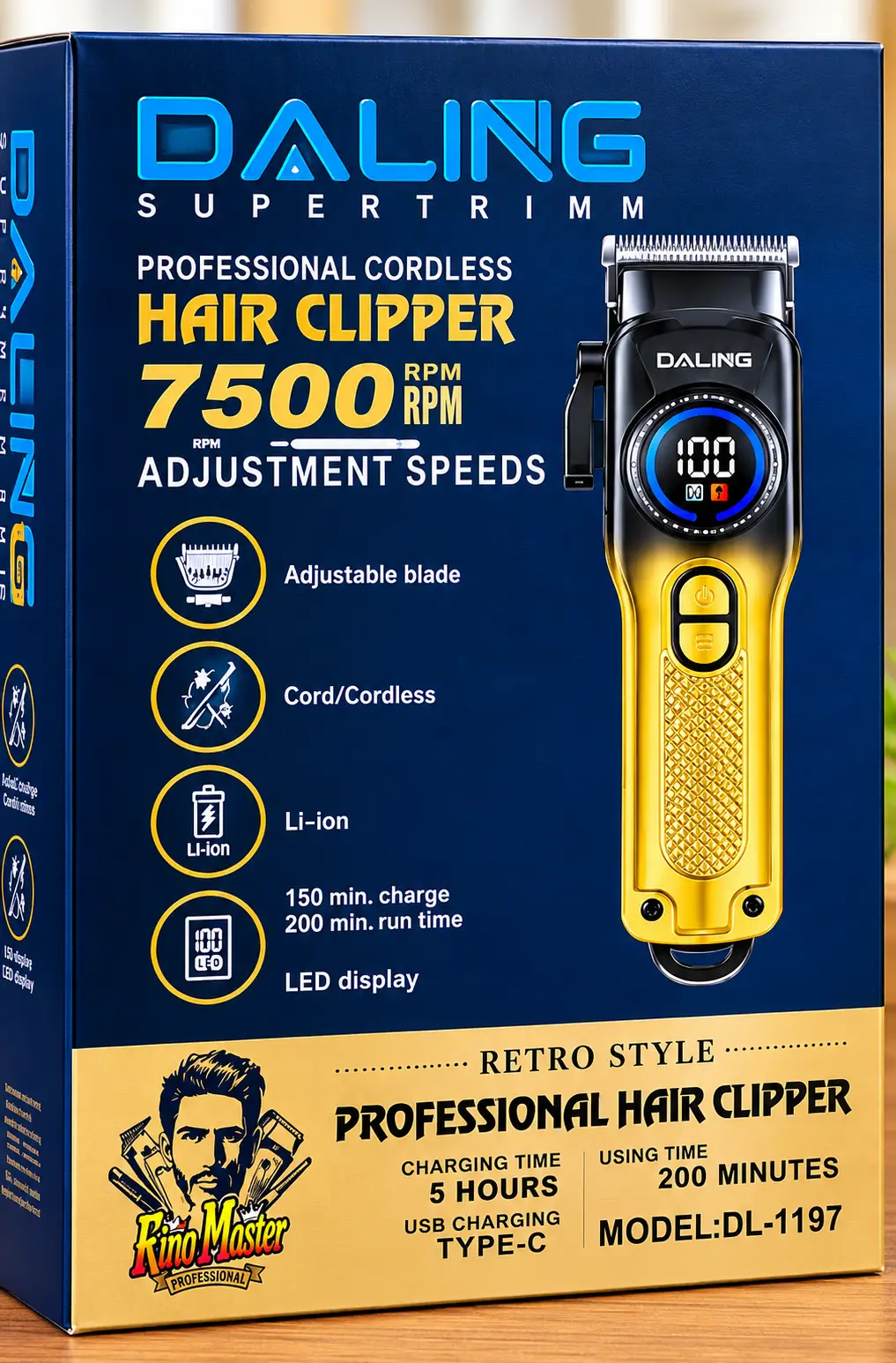 DALING DL-1197 Professional Hair Clipper for Men