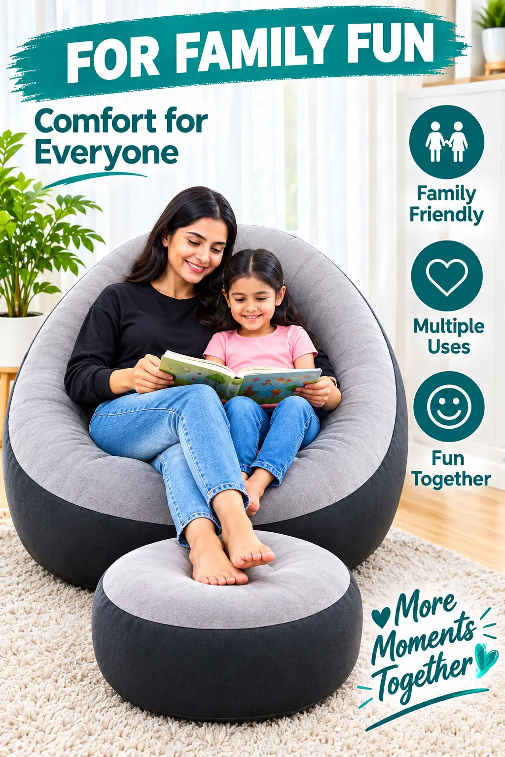 Premium Inflatable Sofa with Comfortable Back Support