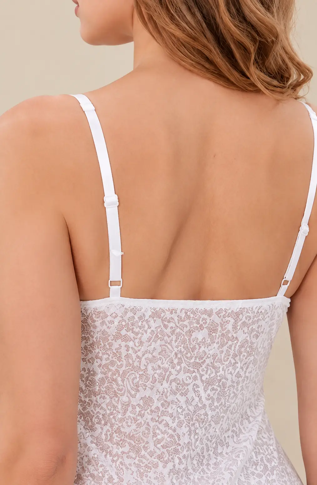 Women’s Elegant White Lace Babydoll Nightwear