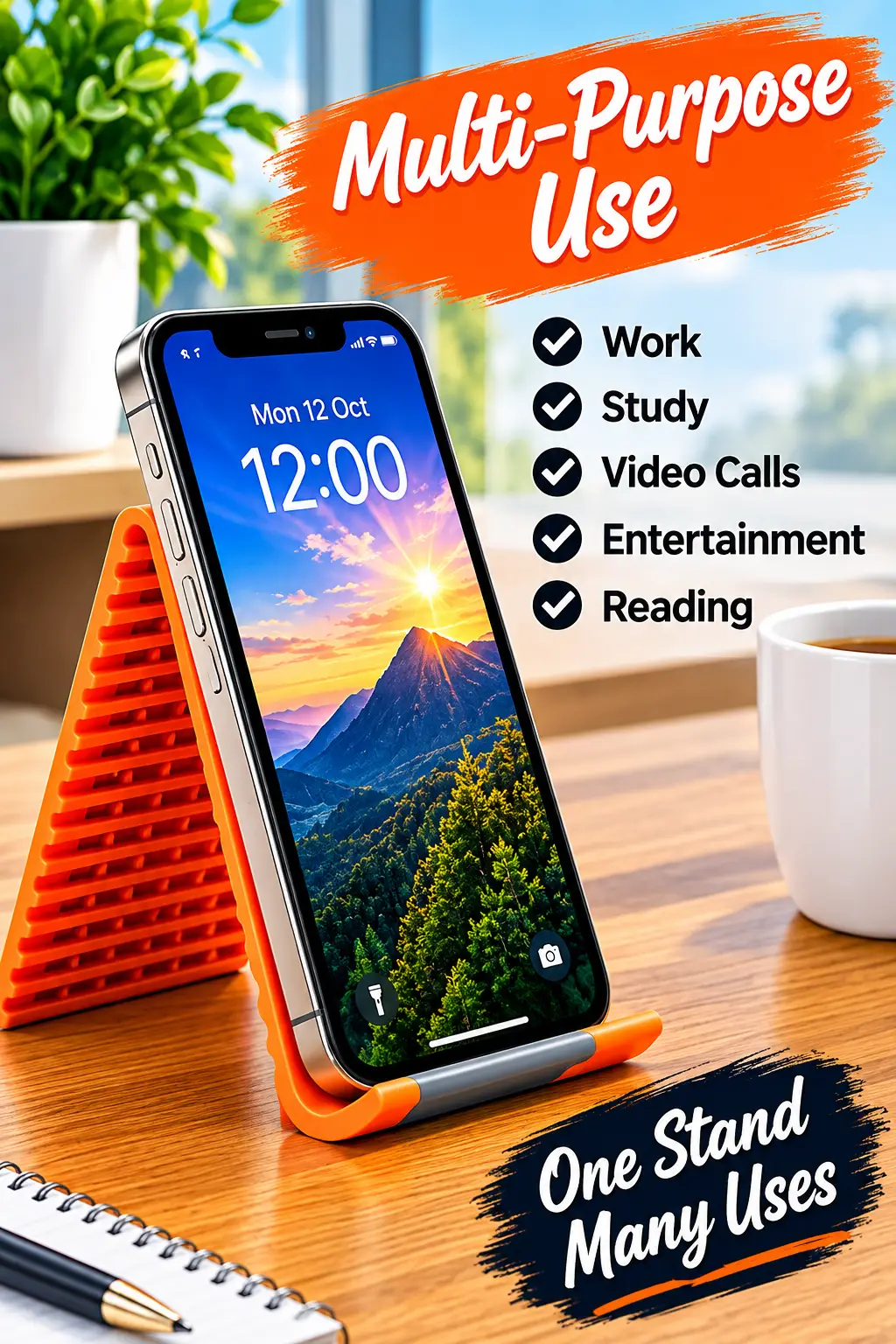 Flexible Deformable Mobile Phone, Tablet & Laptop Stand – Adjustable Foldable Multi-Purpose Desk Holder