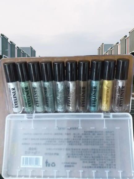 Glitter Eyeshadow Set 10 Shades for Pakistani Makeup Lovers