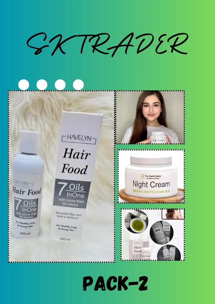 2 in 1 Night Cream & Hair Oil for Smooth Skin & Shine