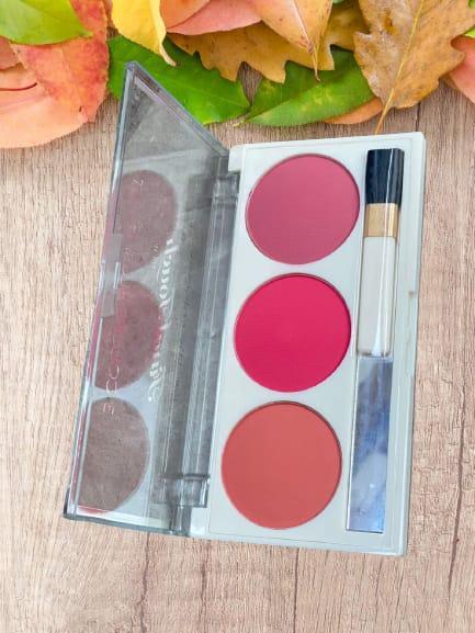 3 Shade Blush Palette for Women Daily Wear