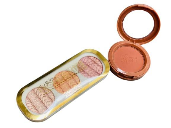 3-in-1 Highlighter Set Peach Gold Rose Terracotta Blush