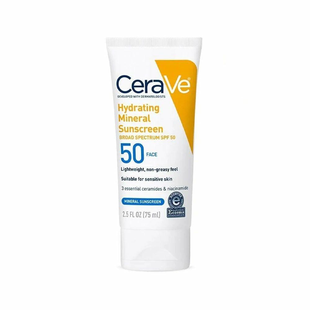 CeraVe Hydrating Mineral Sunscreen SPF 50 for Sensitive Skin