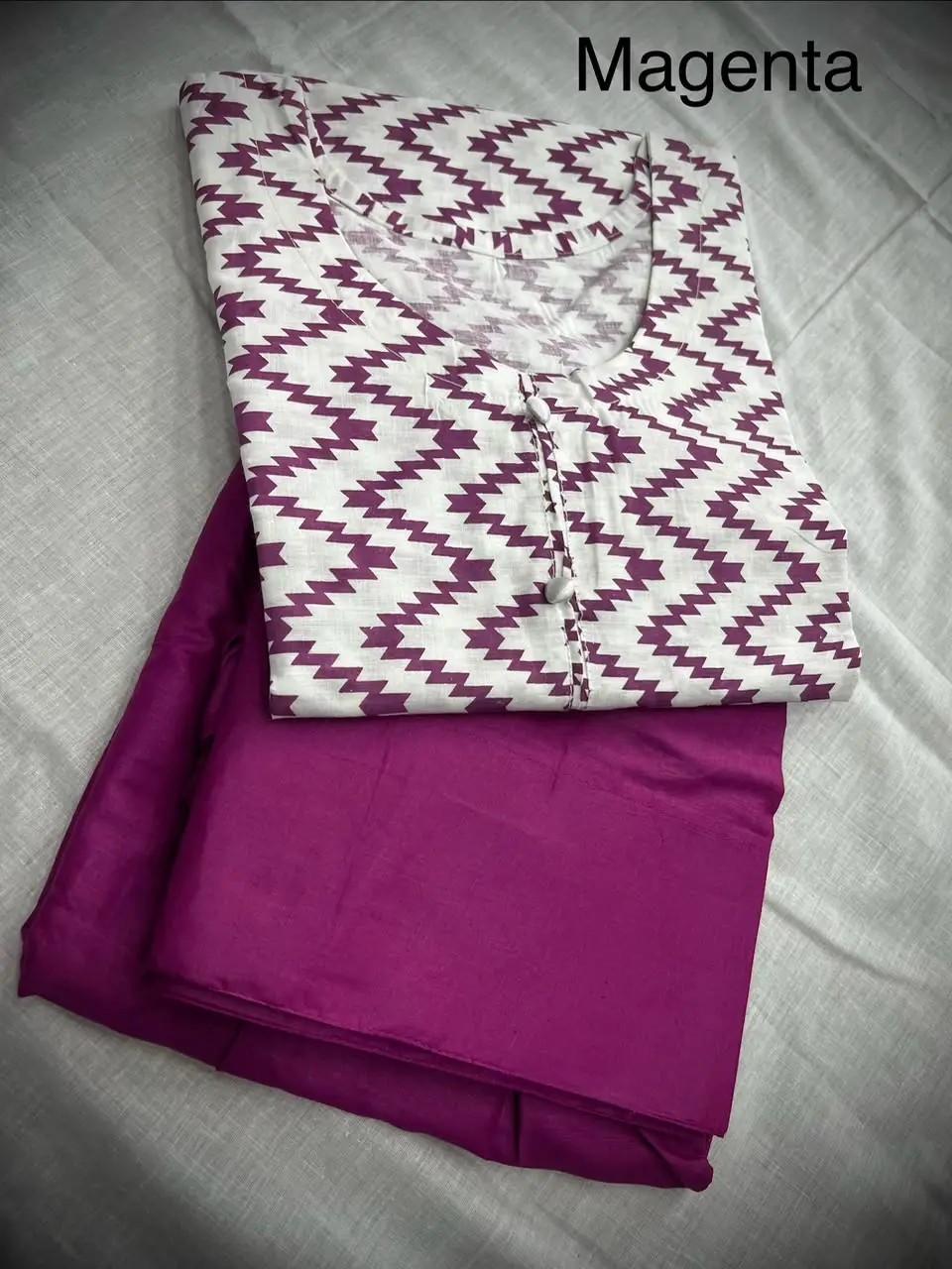 3Pcs Women's Stitched Cotton Lawn Block Printed Suit with Farshi Shalwar