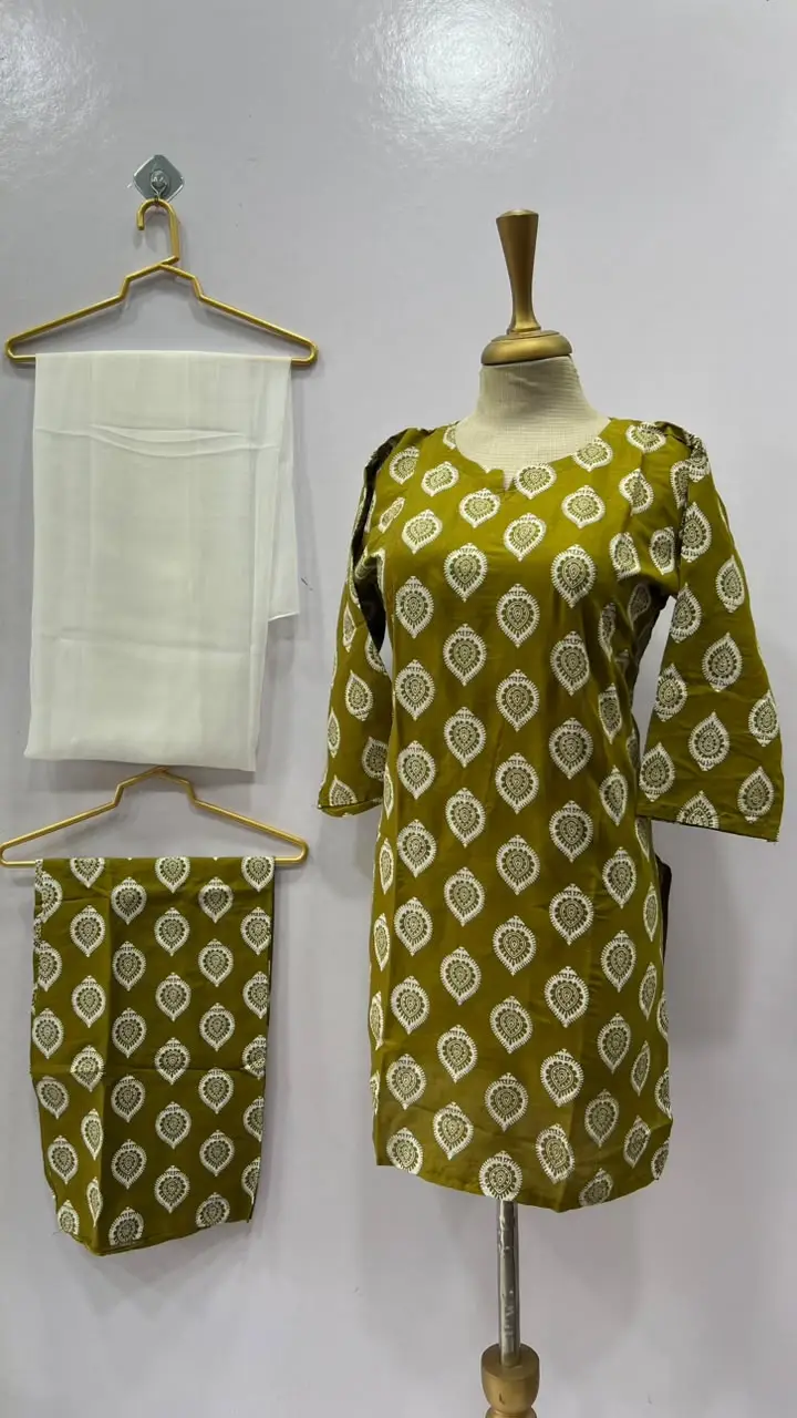 3Pcs Women's Stitched Cotton Lawn Block Printed Suit with Back Straps