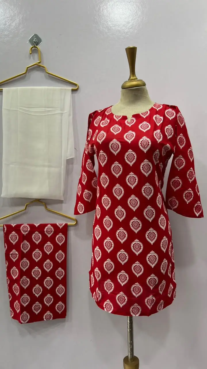 3Pcs Women's Stitched Cotton Lawn Block Printed Suit with Back Straps