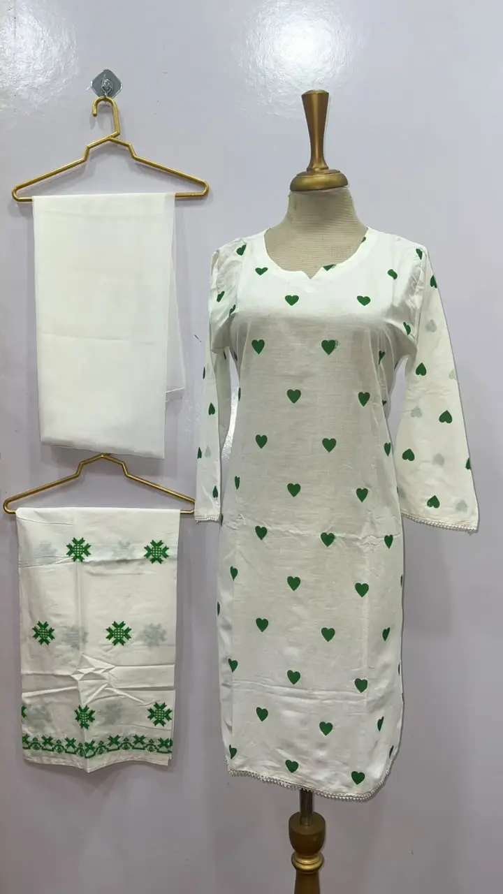3Pcs Women's Stitched Cotton Embroidered Suit