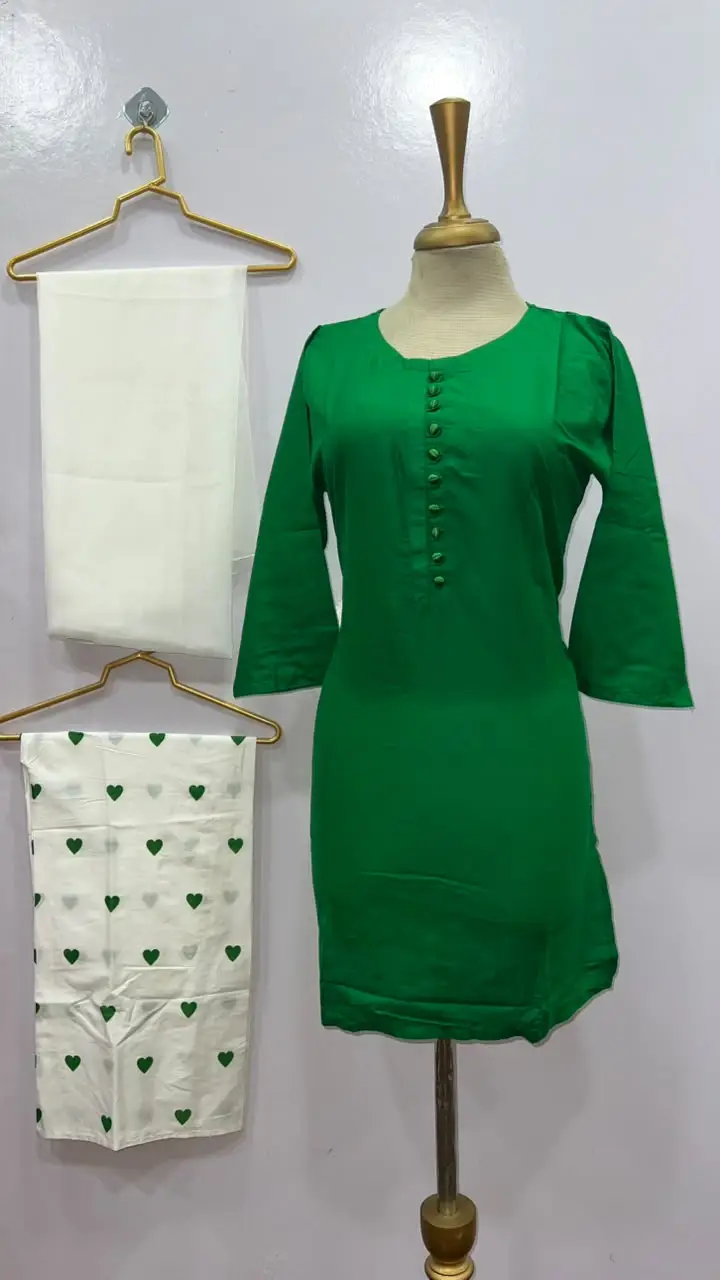 3Pcs Women's Stitched Cotton Printed Suit viral Heart Print