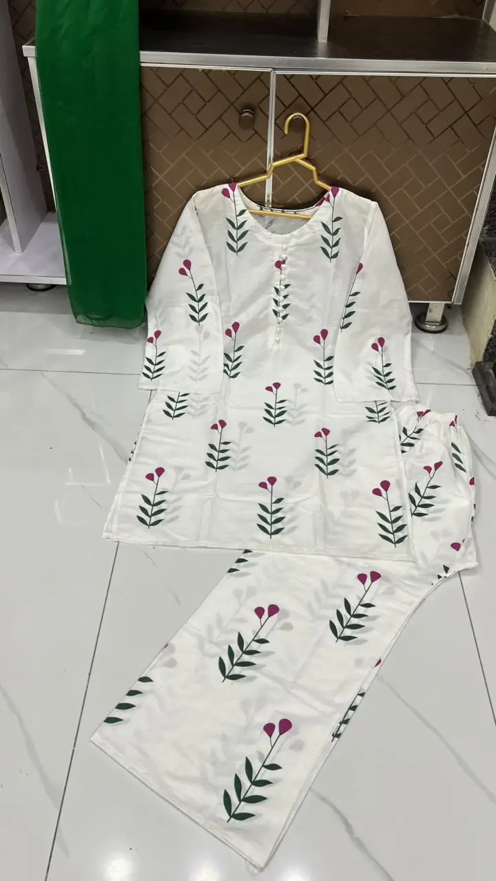 3Pcs Women's Stitched Linen Printed Suit
