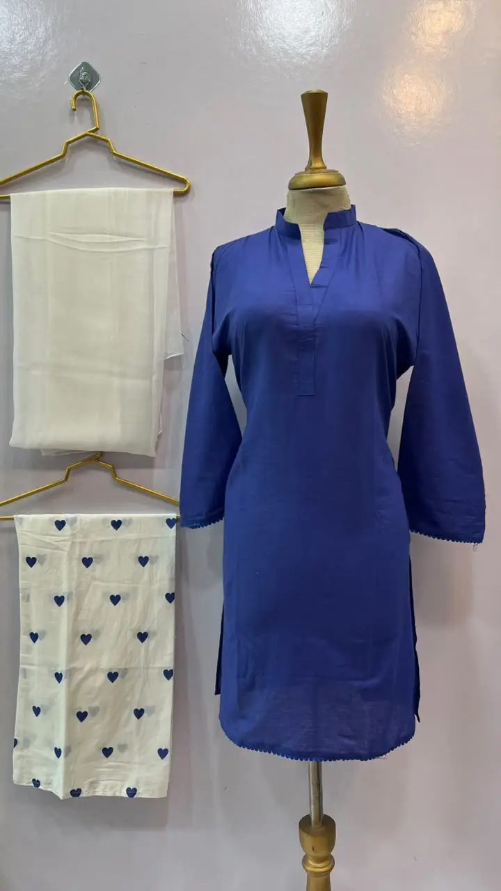 3 Pcs Women's Stitched Cotton Printed Suit viral Heart Printed