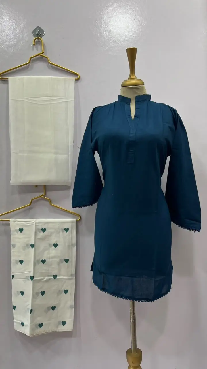 3 Pcs Women's Stitched Cotton Printed Suit viral Heart Printed