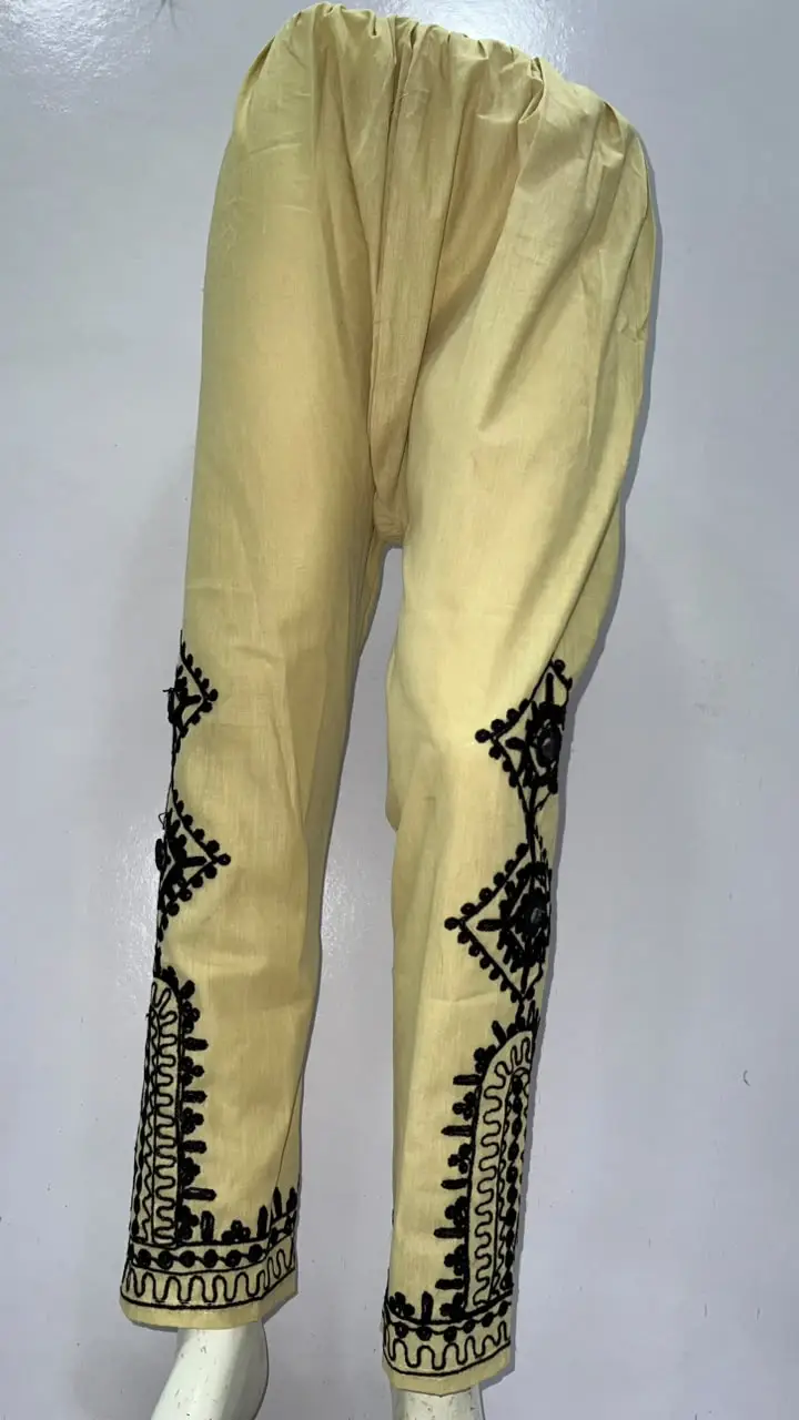 1Pc Women's Stitched Cotton Embroidered Trouser
