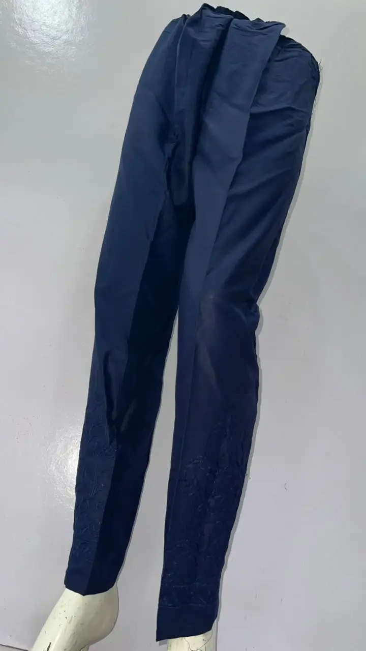 1 Pc Women's Stitched Linen Embroidered Trouser