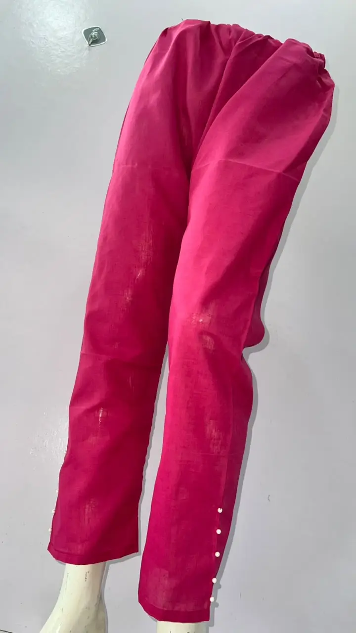 1 Pc Women's Stitched Cotton Plain Trouser