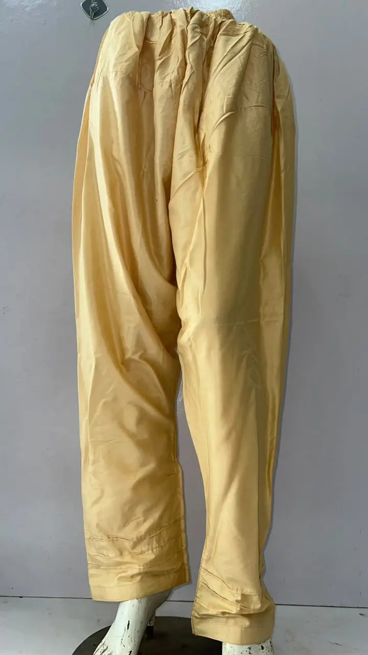 1 Pc Women's Stitched Linen Plain Patyala Shalwar