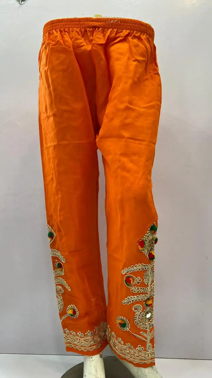 1Pc Women's Stitched Cotton Handmade Embroidered Trouser