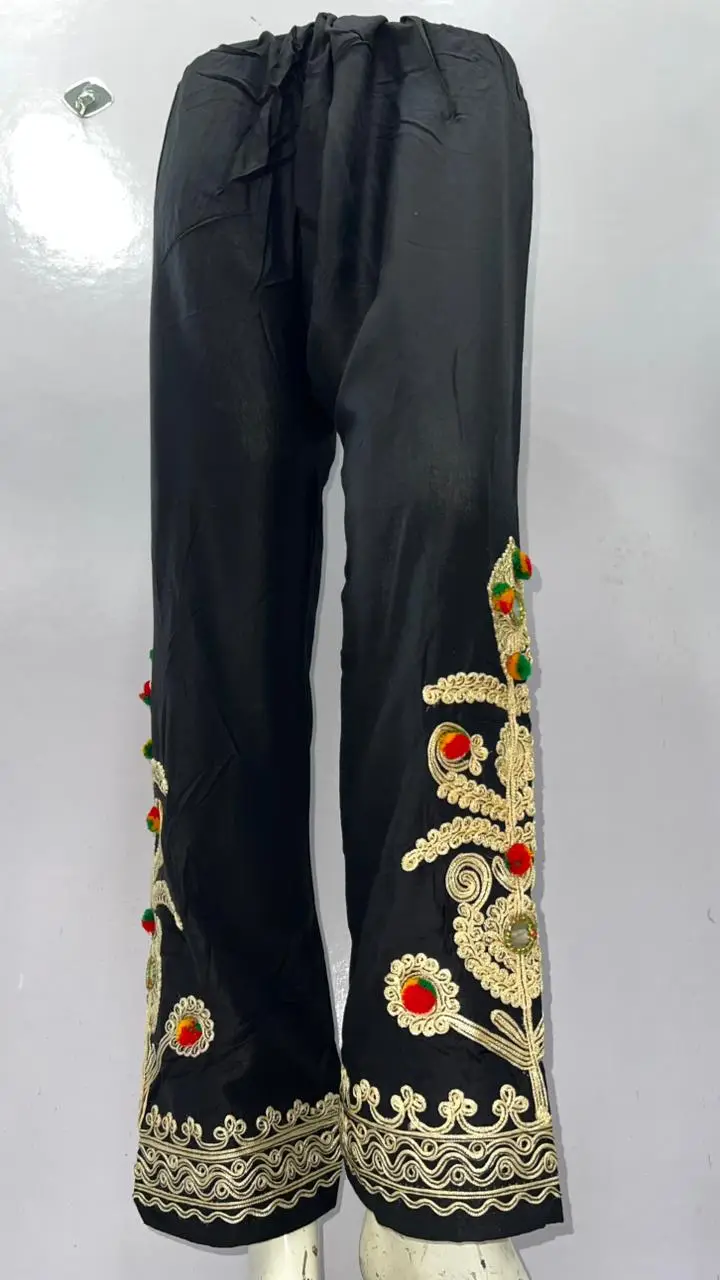1Pc Women's Stitched Cotton Handmade Embroidered Trouser