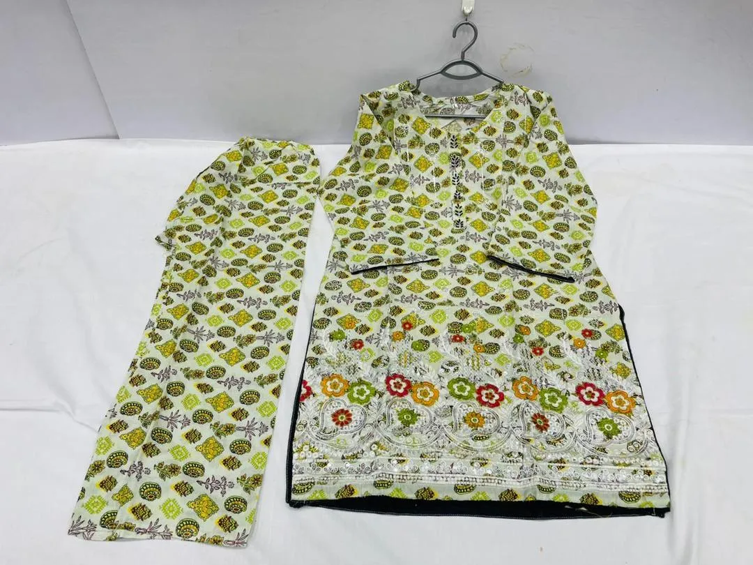 Pakistani Printed Kurta Set with Pajama