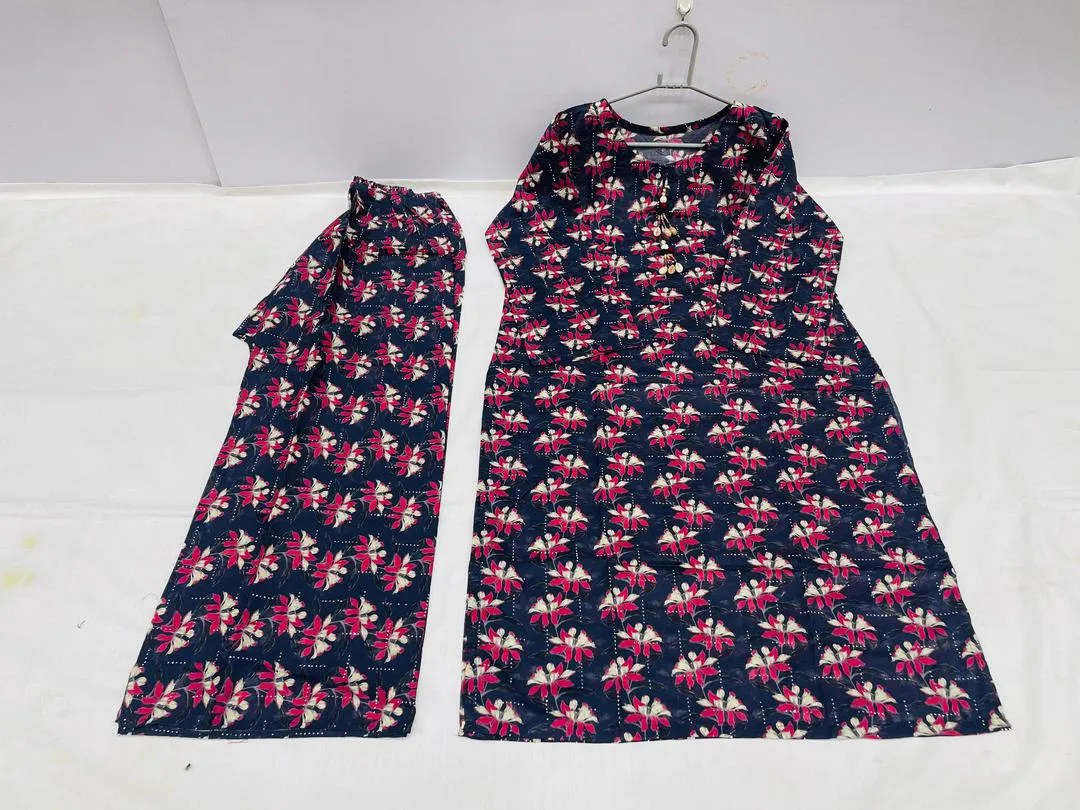 2 Pcs Women's Long Length Stitched Lawn Digital Print Shirt And Trouser with Beats