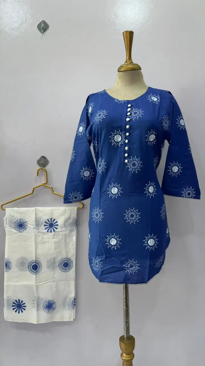 2 Pcs Women's Stitched Cotton Lawn Printed Co-Ord Set Sooraj Print
