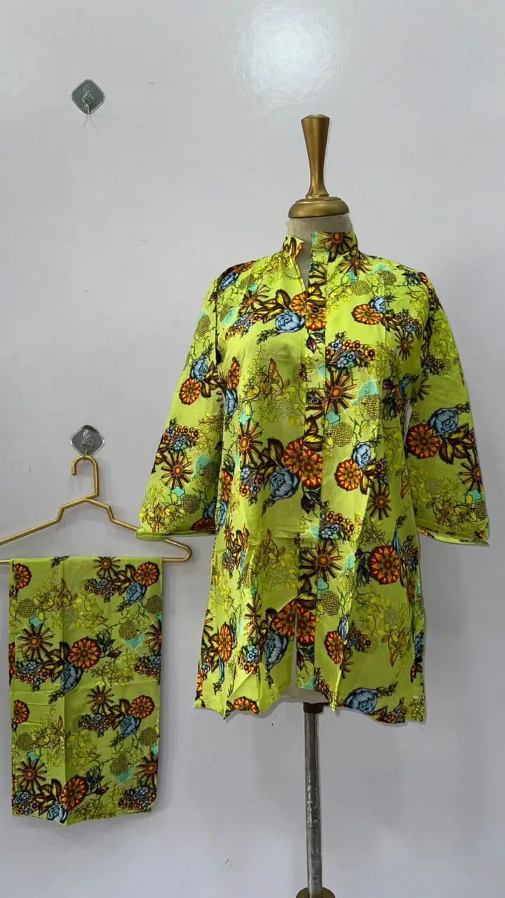2 Pcs Women's Stitched Linen Printed Co-Ord Set