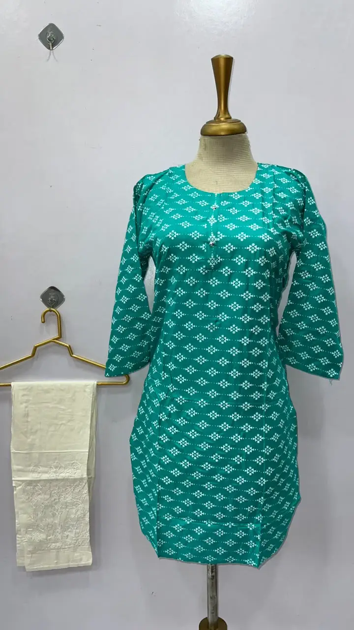 2 Pcs Women's Stitched Linen Printed Shirt And Trouser