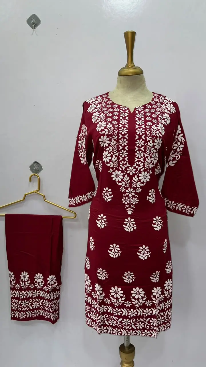 2 Pcs Women's Stitched Linen Printed Shirt And Trouser