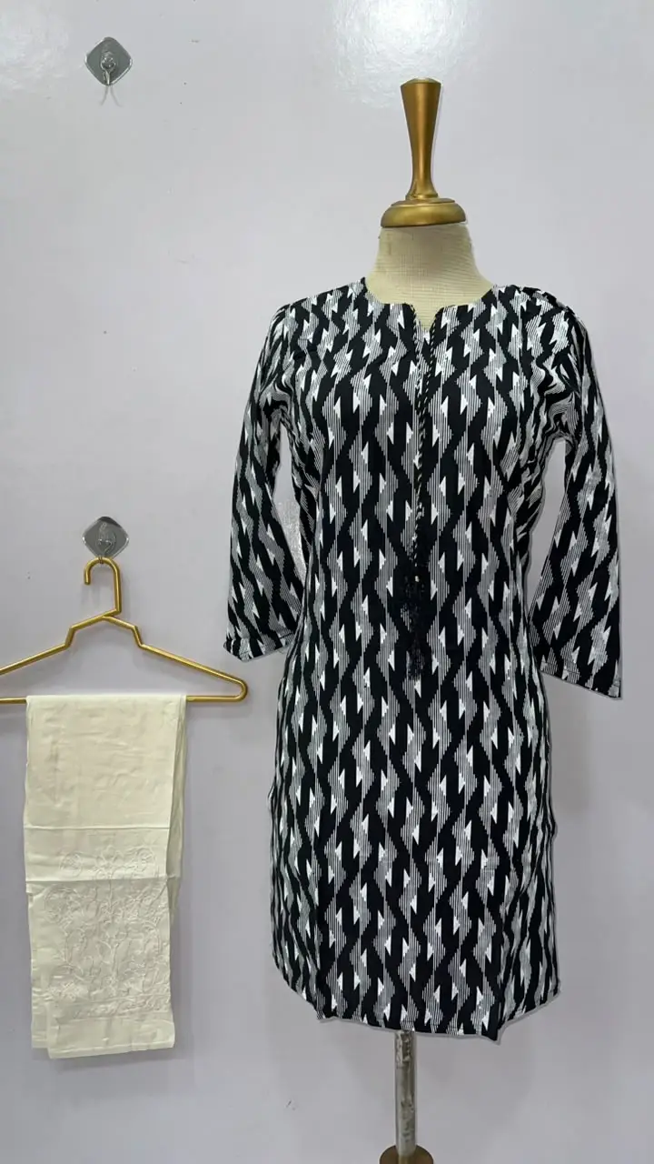 2 Pcs Women's Stitched Linen Printed Shirt And Trouser