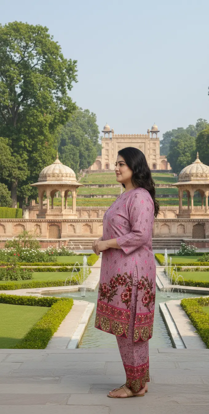 2 Pcs Women's Stitched Linen Printed Shirt And  SHALWAR