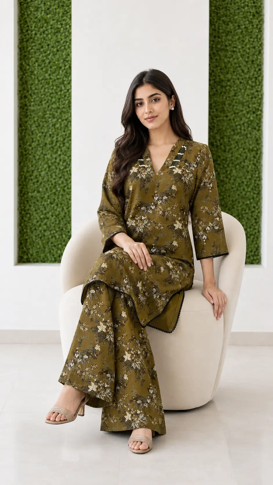 2 Pcs Women's Stitched Bin Saeed Khaddar Dress