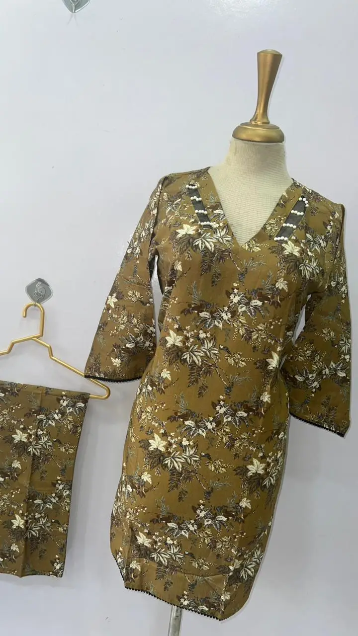 2 Pcs Women's Stitched Bin Saeed Khaddar Dress