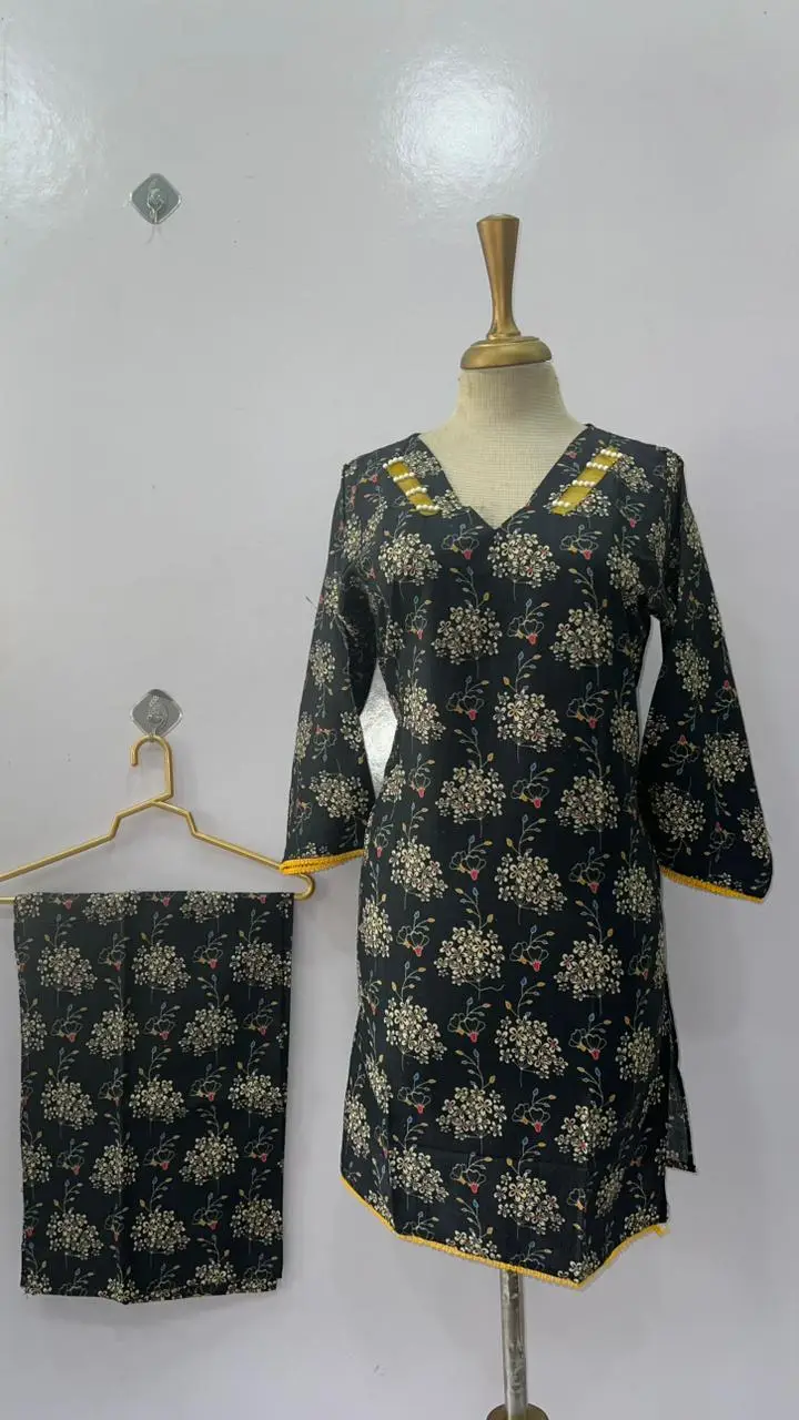 2 Pcs Women's Stitched Bin Saeed Khaddar Dress