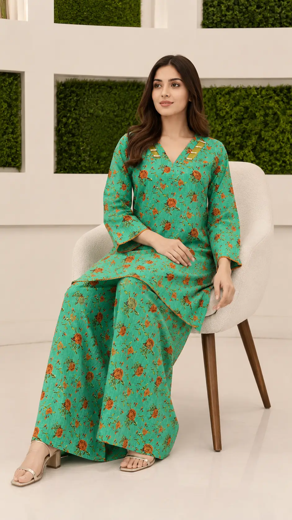 2 Pcs Women's Stitched Bin Saeed Khaddar Dress