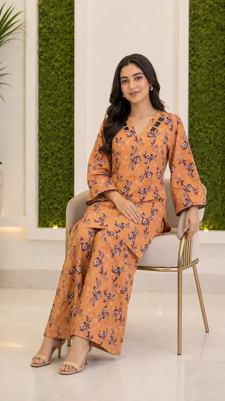 2 Pcs Women's Stitched Bin Saeed Khaddar Dress