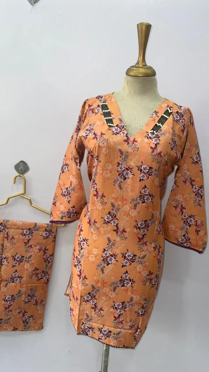 2 Pcs Women's Stitched Bin Saeed Khaddar Dress