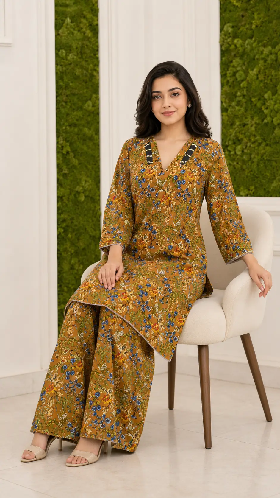 2 Pcs Women's Stitched Bin Saeed Khaddar Dress