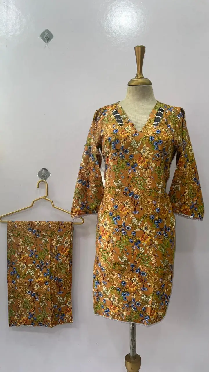 2 Pcs Women's Stitched Bin Saeed Khaddar Dress