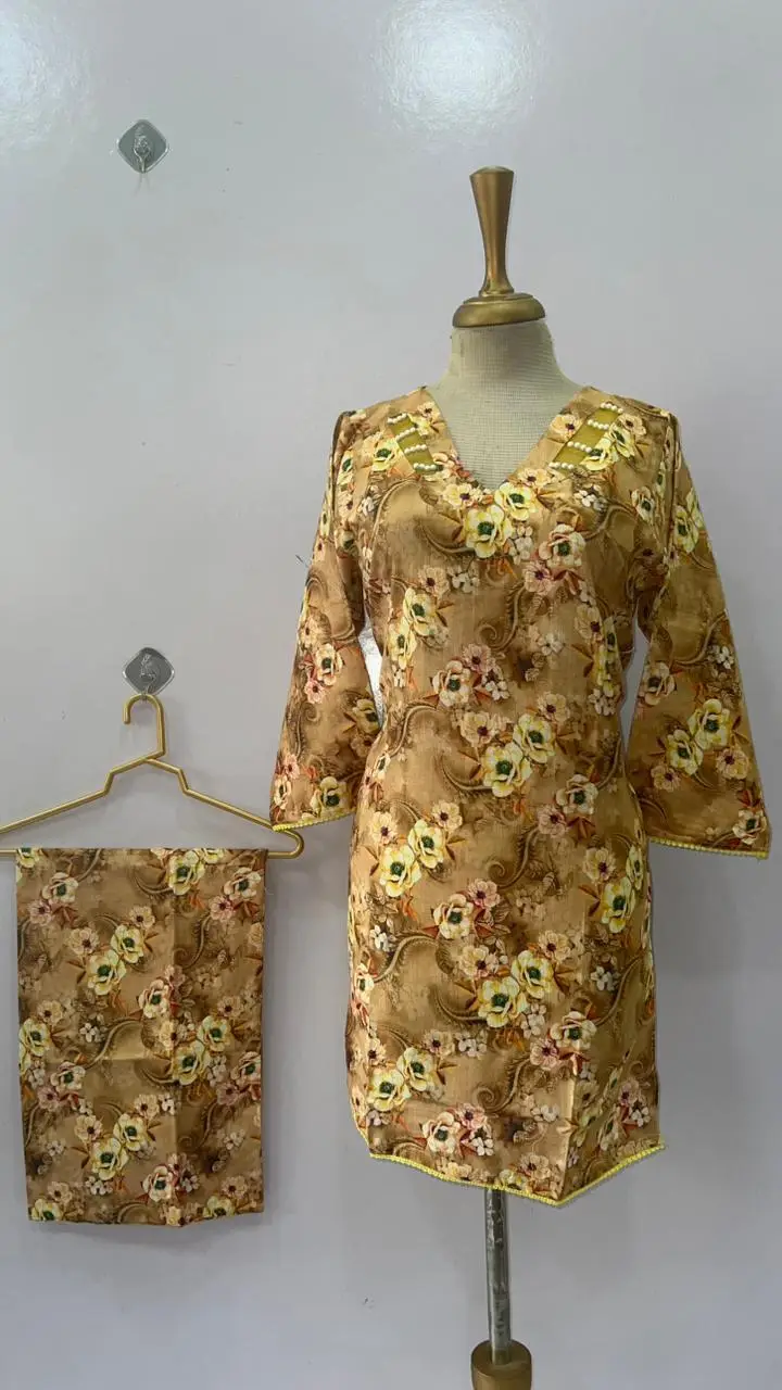 2 Pcs Women's Stitched Bin Saeed Khaddar Dress