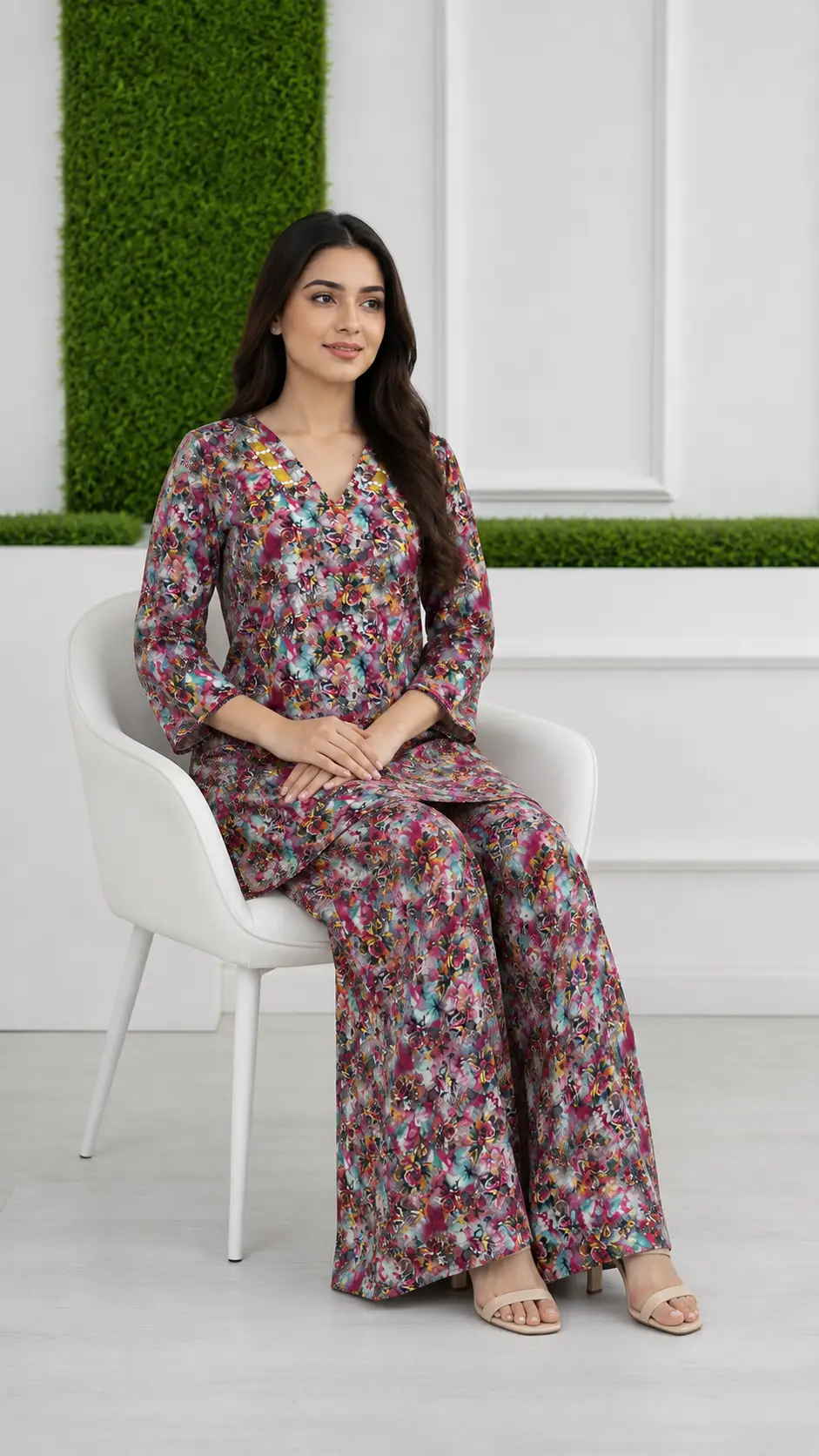2 Pcs Women's Stitched Bin Saeed Khaddar Dress