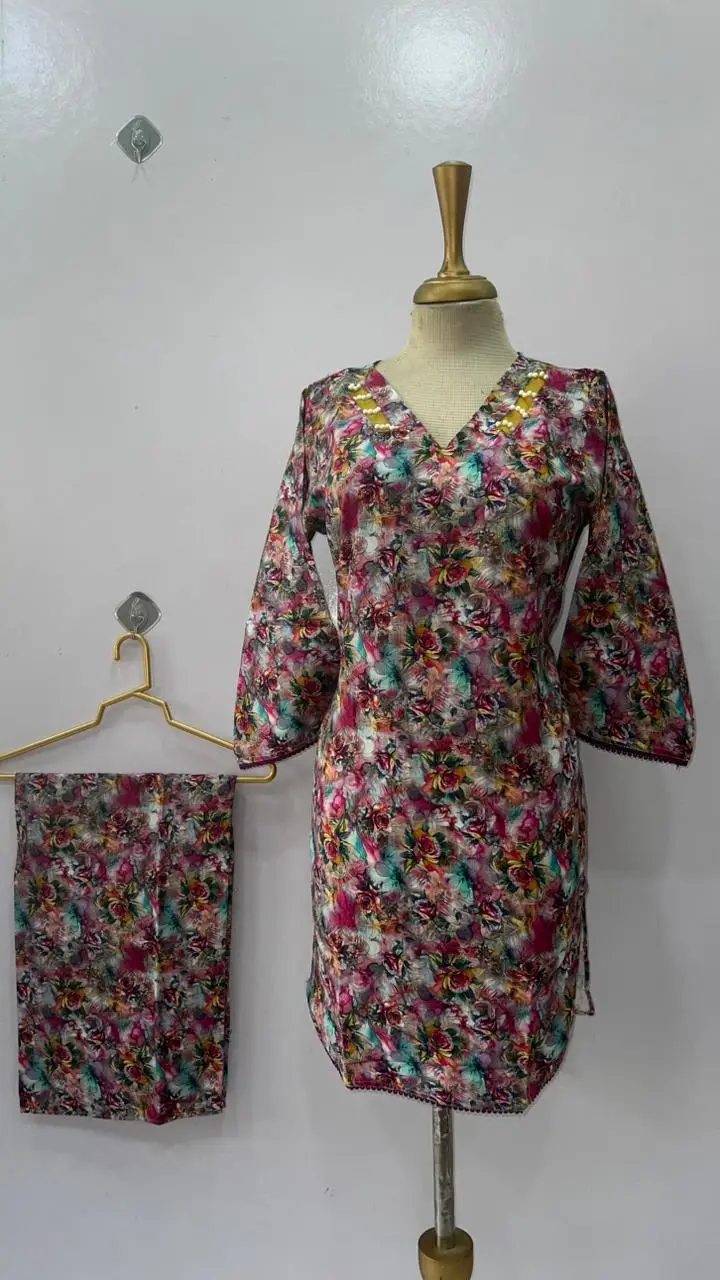 2 Pcs Women's Stitched Bin Saeed Khaddar Dress