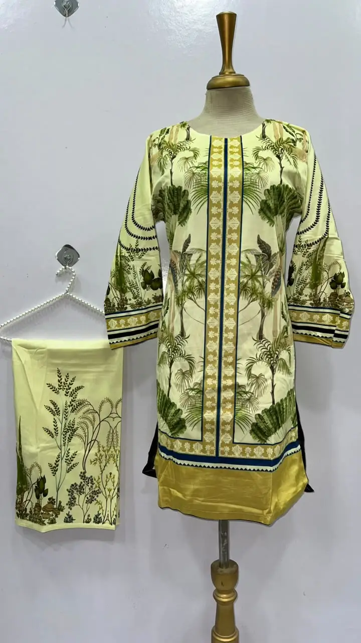 2 Pcs Women's Stitched Luxury Velvet Printed Co-Ord Set