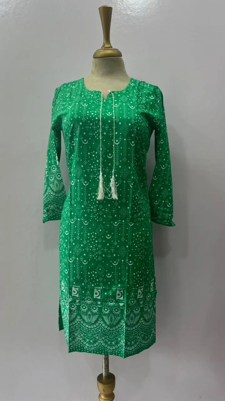 1 Pc Women's Stitched Arabic Lawn Block Printed Shirt Azadi Special