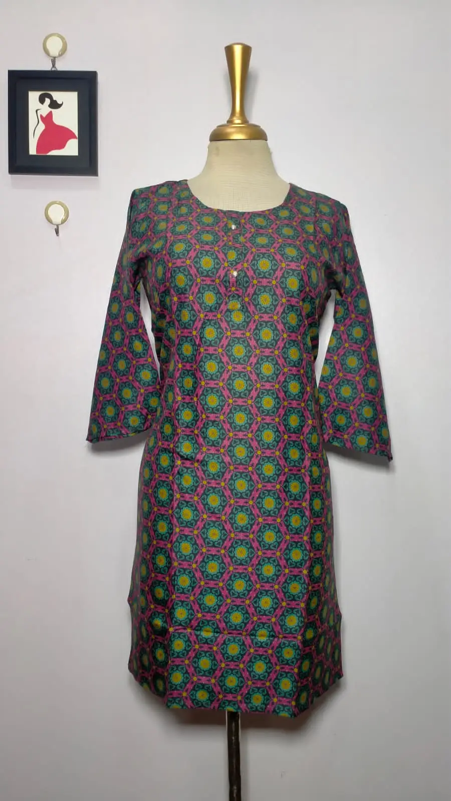 1 Pc Women's Stitched Dhanak Printed Shirt