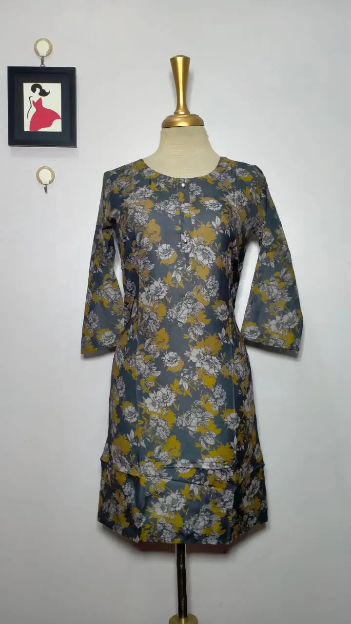 1 Pc Women's Stitched Dhanak Printed Shirt