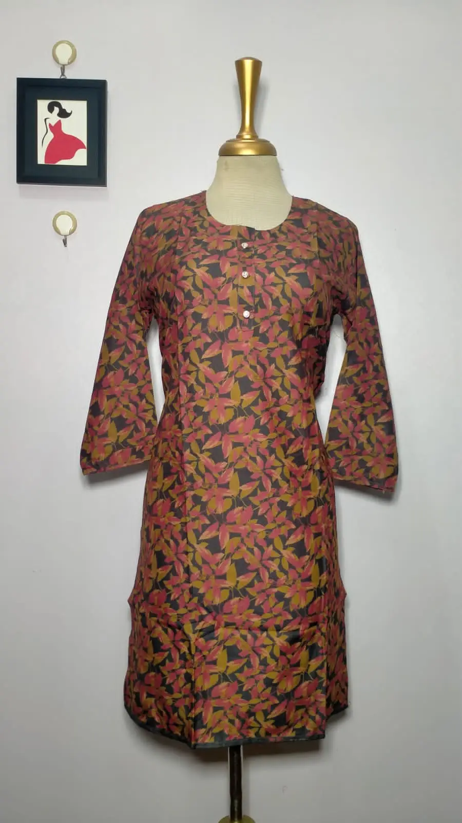 1 Pc Women's Stitched Dhanak Printed Shirt