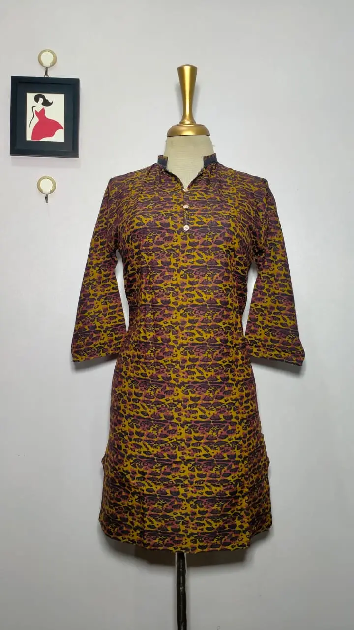 1 Pc Women's Stitched Dhanak Printed Shirt
