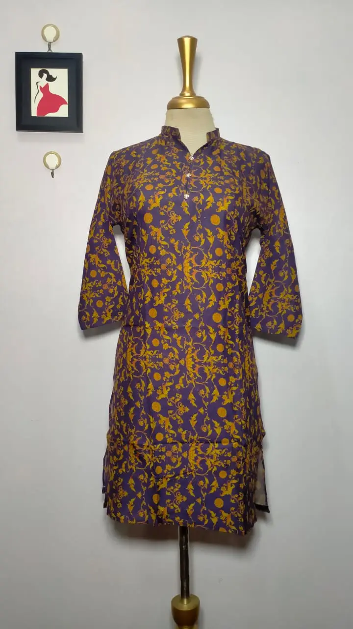1 Pc Women's Stitched Dhanak Printed Shirt