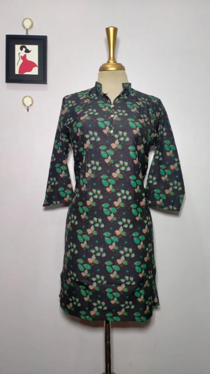 1 Pc Women's Stitched Dhanak Printed Shirt